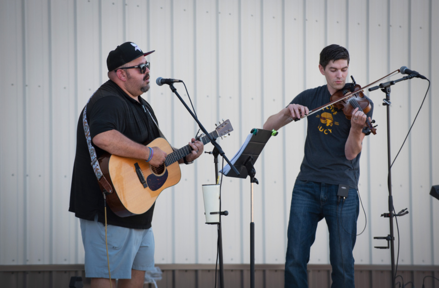 Matt & Greg perform during a 2024 Back Alley Jam.